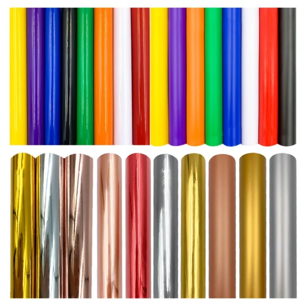 Matte Metallic Adhesive Vinyl Sheets – Permanent Craft Vinyl for DIY, Home & Holiday Decorations