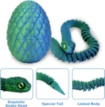 3D Printed Flexible Snake Ornament – Realistic Movable Snake Toy & Home Decoration Accessory - Image 6
