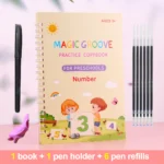 Reusable Magic Copybook Set for Kids – Montessori Writing & Drawing Practice Book - Image 11