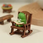 Cute Mini Frog Resin Figurine – Rocking Chair Design Home & Office Table Decoration - Image 4