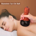 Hot Stone Electric Gua Sha Massager – Natural Bianstone Scraping Tool for Face, Neck & Body Relaxation - Image 2