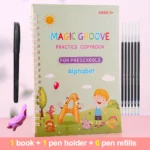 Reusable Magic Copybook Set for Kids – Montessori Writing & Drawing Practice Book - Image 9