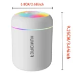 180ML Mini Air Humidifier USB Electric Aroma Diffuser Essential Oil Purifier Aromatherapy Mist Maker Lights For Car Home Bedroom - Image 6