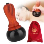Hot Stone Electric Gua Sha Massager – Natural Bianstone Scraping Tool for Face, Neck & Body Relaxation