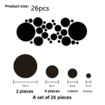 26PCS 3D Acrylic Mirror Wall Stickers Set - Image 3