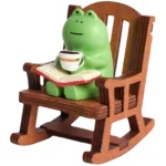 Cute Mini Frog Resin Figurine – Rocking Chair Design Home & Office Table Decoration - Image 7