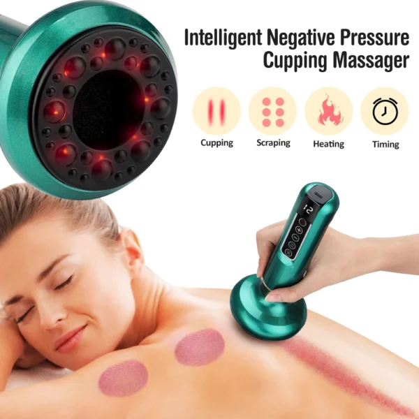 Vacuum Suction & Infrared Heat Gua Sha Device for Anti-Cellulite Slimming