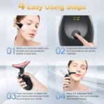 7-Color LED Neck & Face Massager – Vibrating Beauty Device with USB Rechargeable Design - Image 4